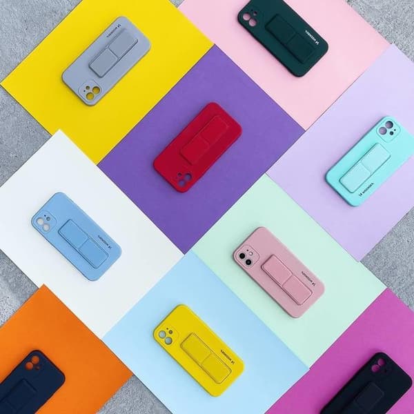 Wozinsky Galaxy A73 Skal Kickstand Silicone - Marinblå