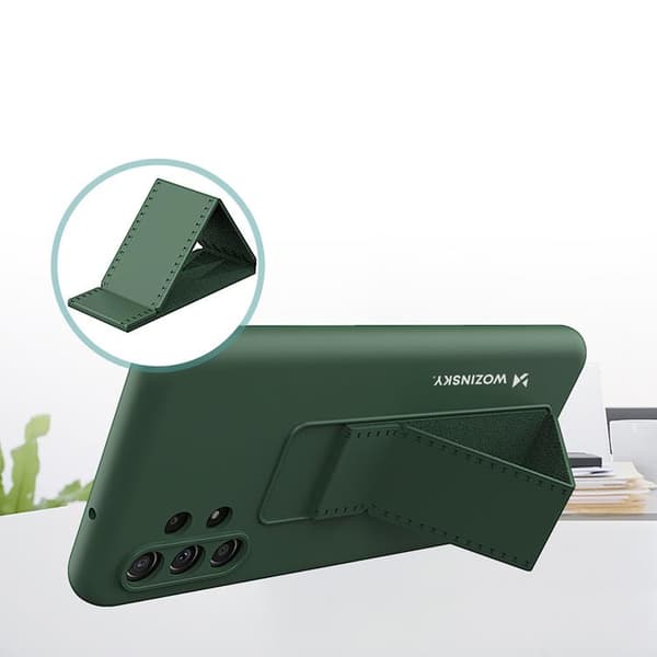 Wozinsky Galaxy A73 Skal Kickstand Silicone - Marinblå