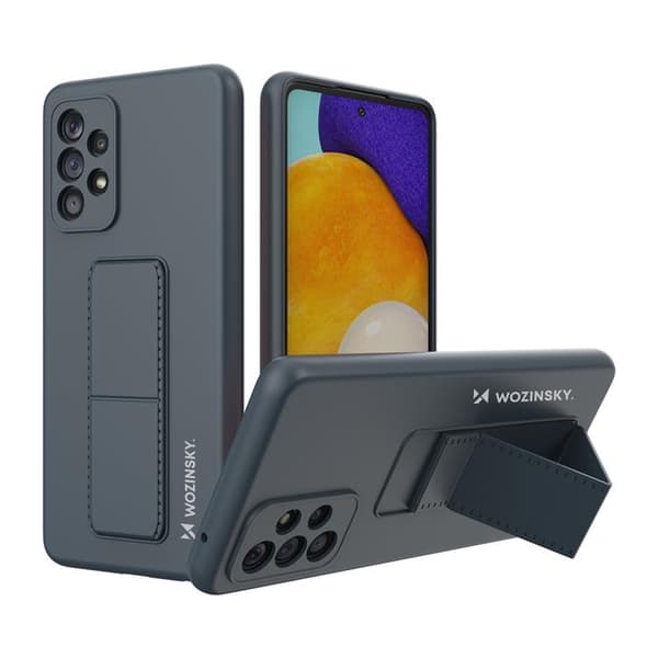 Wozinsky Galaxy A73 Skal Kickstand Silicone - Marinblå