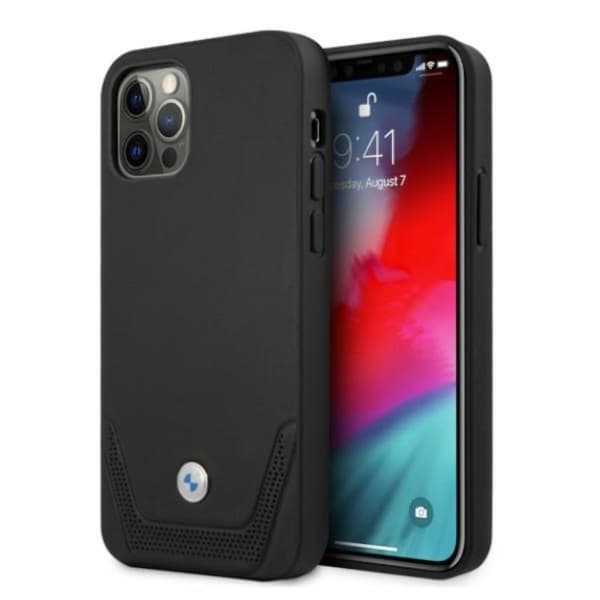 BMW iPhone 12/12 Pro Skal Läder - Svart