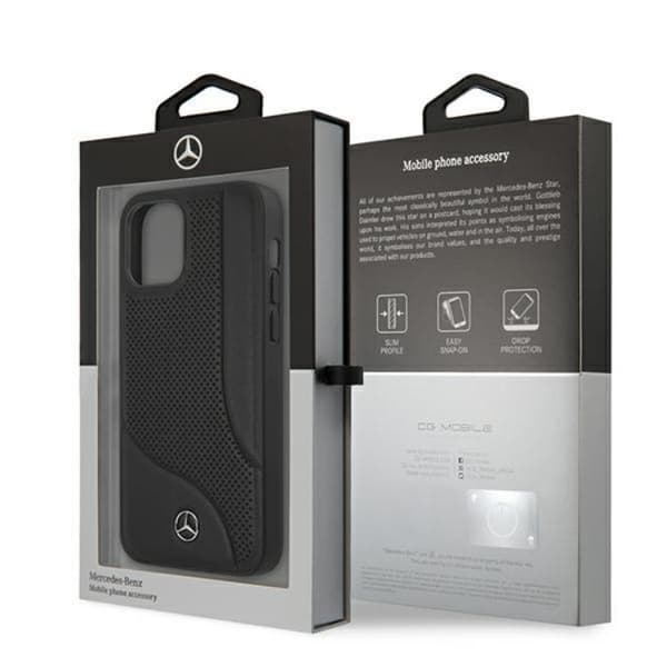 Mercedes iPhone 12 Mini Skal Läder - Svart