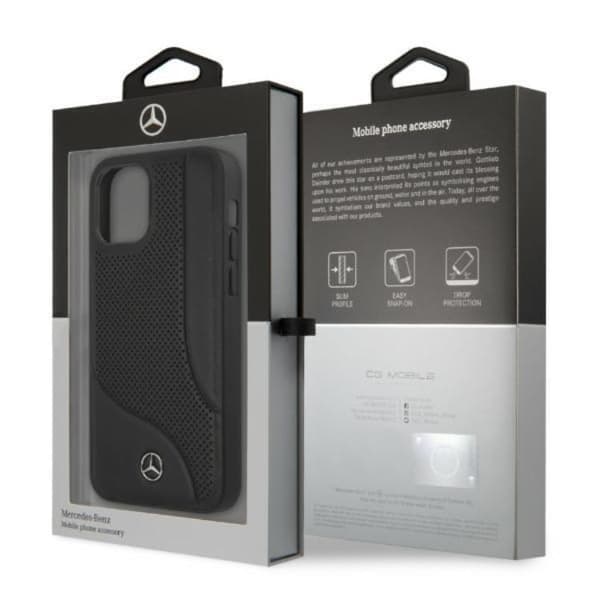 Mercedes iPhone 12 Pro Max Skal Läder - Svart
