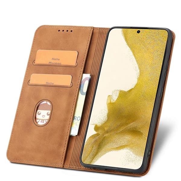 Galaxy S22 Plus Plånboksfodral Magnet Fancy - Brun