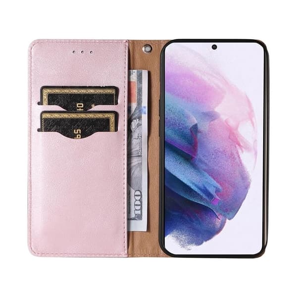 Galaxy S22 Plus Plånboksfodral Magnet Strap - Rosa