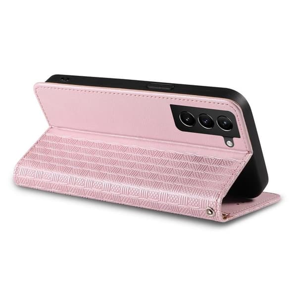 Galaxy S22 Plus Plånboksfodral Magnet Strap - Rosa
