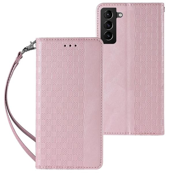 Galaxy S22 Plus Plånboksfodral Magnet Strap - Rosa