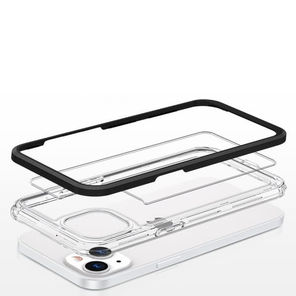 iPhone 13 mini Skal Clear 3in1 Gel - Svart