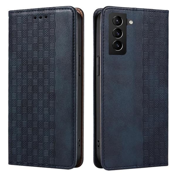 Galaxy S22 Ultra Plånboksfodral Magnet Strap - Blå