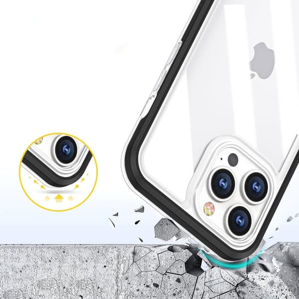 iPhone 13 Pro Skal Clear 3in1 - Svart