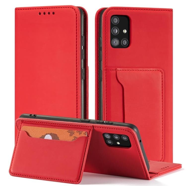 Galaxy A12 5G (2020/2021) Plånboksfodral Magnet Stand - Röd