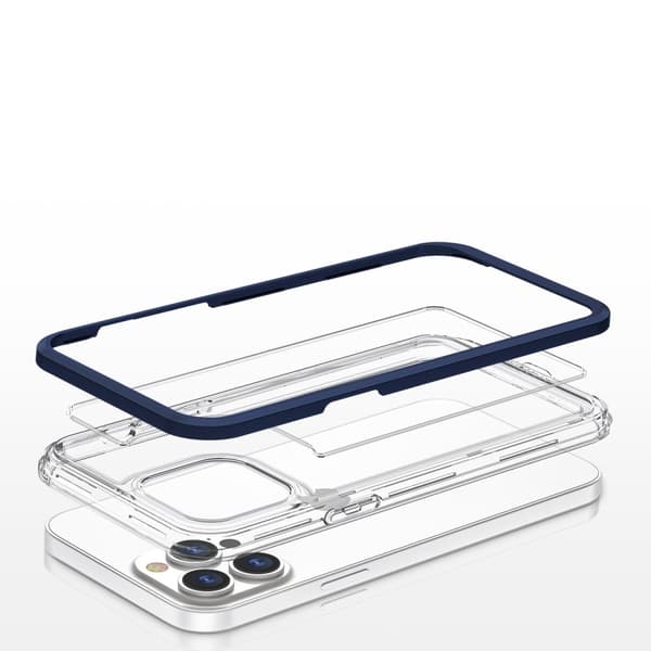 iPhone 13 Pro Max Skal Clear 3in1 - Blå