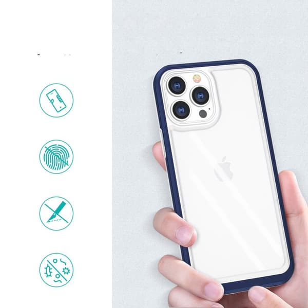 iPhone 13 Pro Max Skal Clear 3in1 - Blå