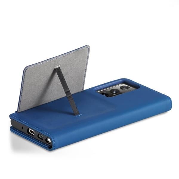 Galaxy S22 Ultra Plånboksfodral Magnet Stand - Blå