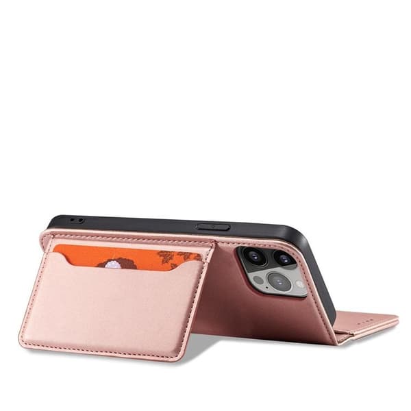 iPhone 12 Pro Max Plånboksfodral Magnet Stand - Rosa
