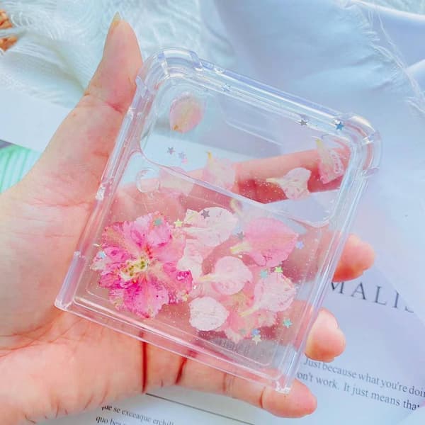 Samsung Galaxy Z FLIP 3 - gennemsigtig skal med tørrede blomster