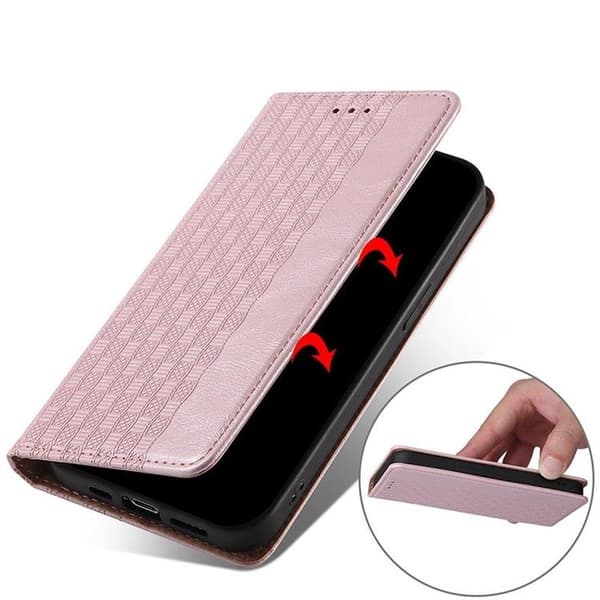 Galaxy A12 (2020/2021) Plånboksfodral Magnet Strap - Rosa