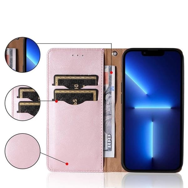 Galaxy A12 (2020/2021) Plånboksfodral Magnet Strap - Rosa