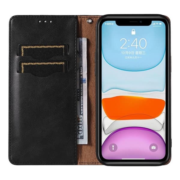 iPhone 13 Plånboksfodral Magnet Strap - Svart