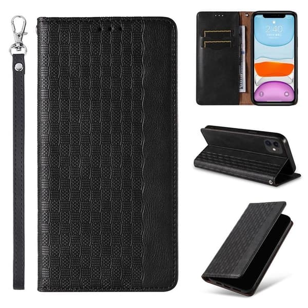 iPhone 13 Plånboksfodral Magnet Strap - Svart