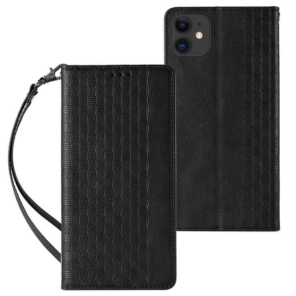 iPhone 13 Plånboksfodral Magnet Strap - Svart