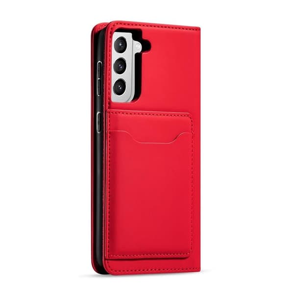 Galaxy S22 Plus Plånboksfodral Magnet Stand - Röd