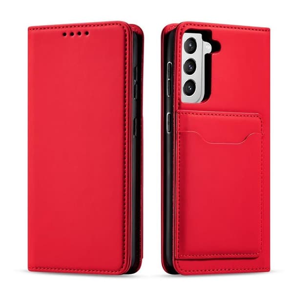 Galaxy S22 Plus Plånboksfodral Magnet Stand - Röd