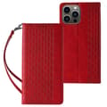 Miniatyrbild 3 av 11: iPhone 12 Pro Max Plånboksfodral Magnet Strap - Röd