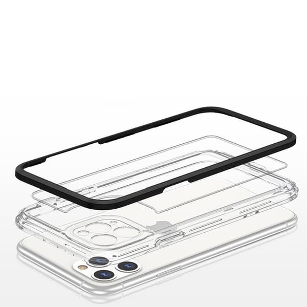 iPhone 11 Pro Max Skal Clear 3in1 - Svart