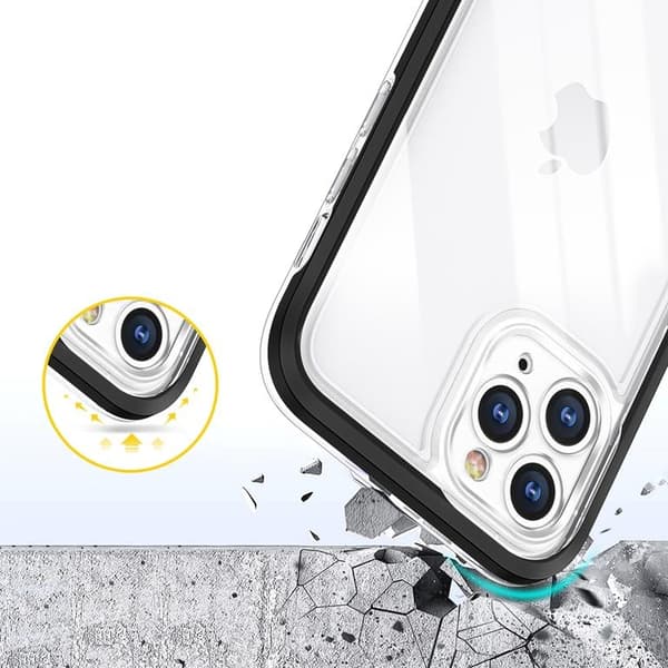 iPhone 11 Pro Max Skal Clear 3in1 - Svart