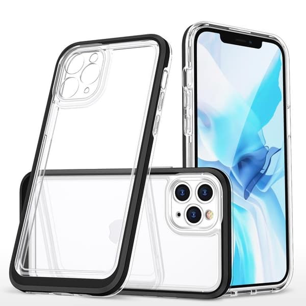 iPhone 11 Pro Max Skal Clear 3in1 - Svart