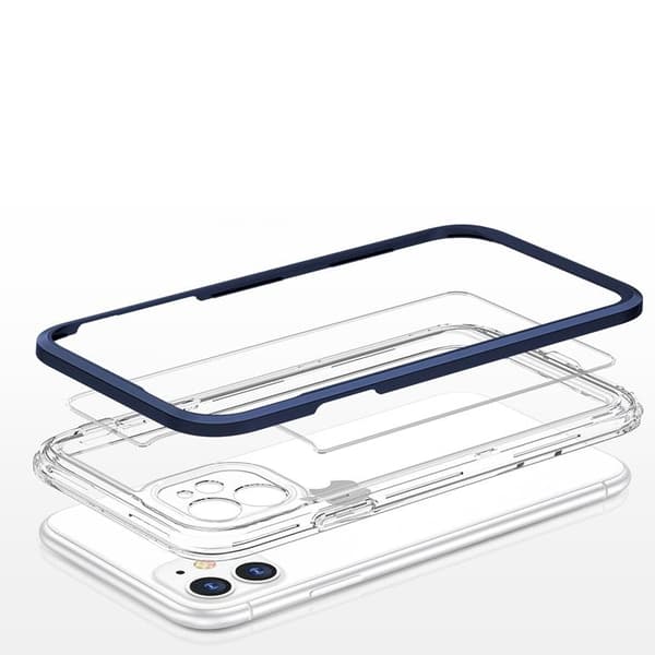 iPhone 12 Skal Clear 3in1 - Blå