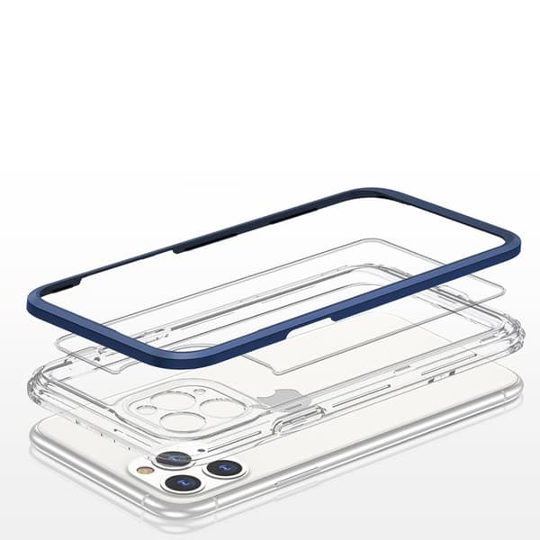 iPhone 11 Pro Max Skal Clear 3in1 - Blå