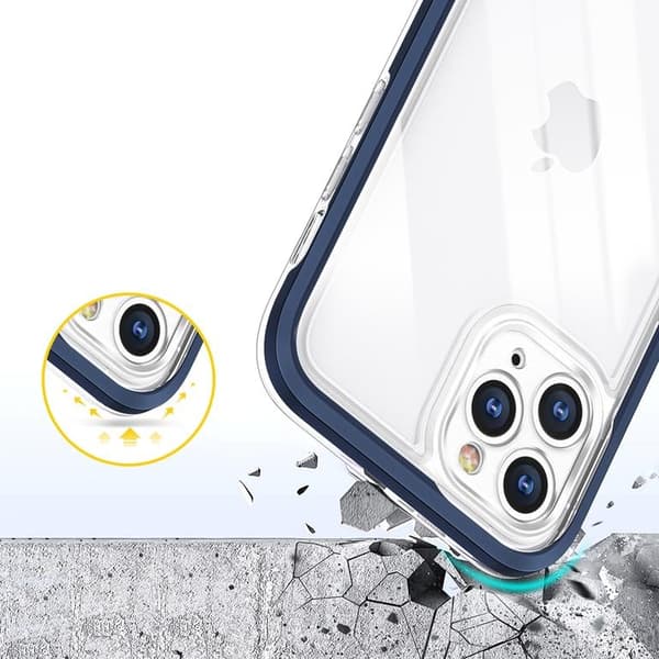 iPhone 11 Pro Max Skal Clear 3in1 - Blå