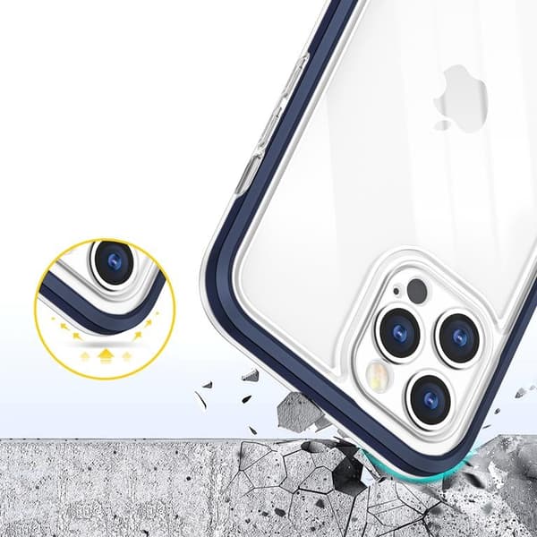 iPhone 12 Pro Max Skal Clear 3in1 - Blå