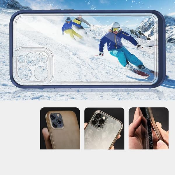 iPhone 12 Pro Max Skal Clear 3in1 - Blå