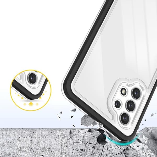 Galaxy A32 5G Skal Clear 3in1 - Svart