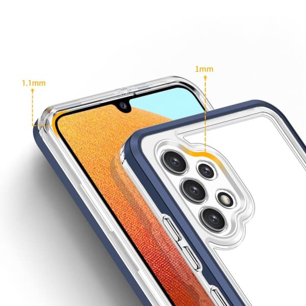 Galaxy A32 5G Skal Clear 3in1 - Blå