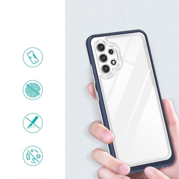 Galaxy A32 5G Skal Clear 3in1 - Blå