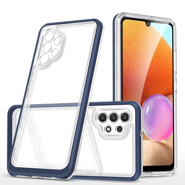 Galaxy A32 5G Skal Clear 3in1 - Blå