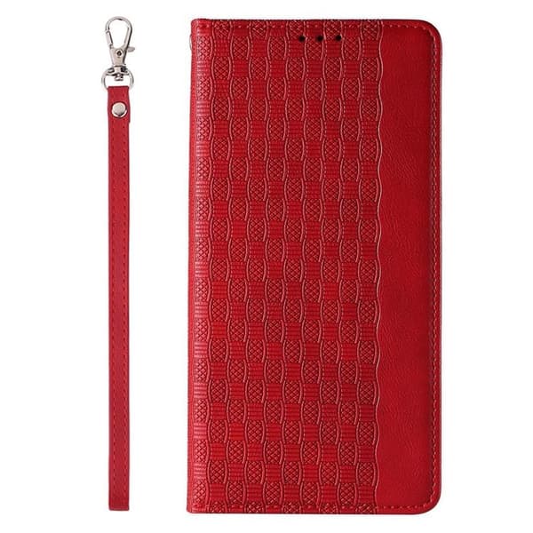 iPhone 13 Pro Max Plånboksfodral Magnet Strap - Röd