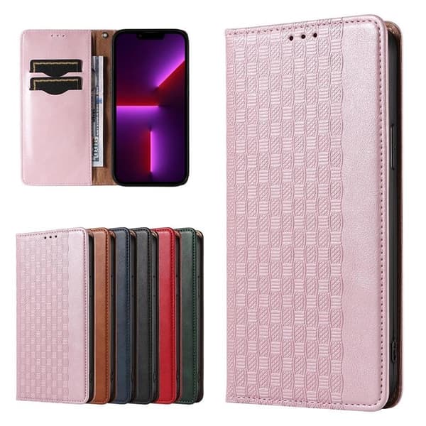 iPhone 13 Pro Max Plånboksfodral Magnet Strap - Rosa