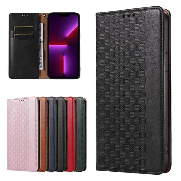 iPhone 13 Pro Plånboksfodral Magnet Strap - Svart