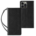 Miniatyrbild 1 av 8: iPhone 13 Pro Plånboksfodral Magnet Strap - Svart