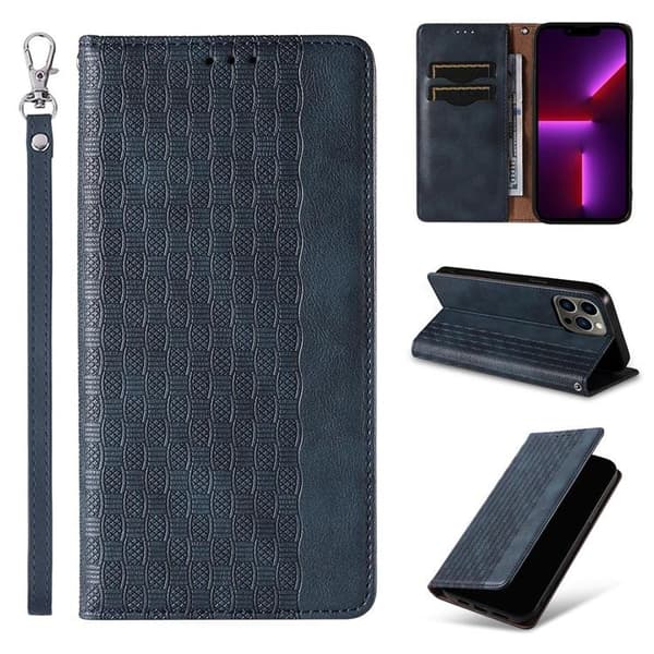 iPhone 12 Pro Plånboksfodral Magnet Strap - Blå