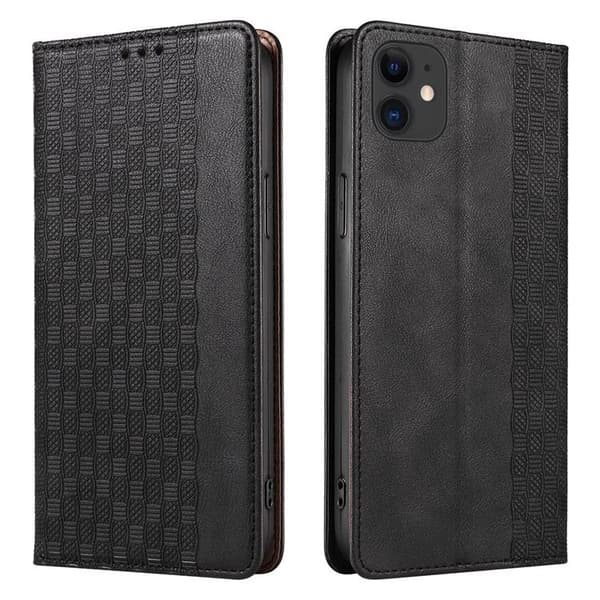 iPhone 13 mini Plånboksfodral Magnet Strap - Svart