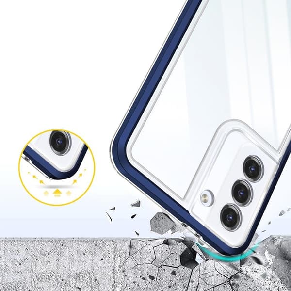 Galaxy S21 Plus 5G Skal Clear 3in1 - Blå