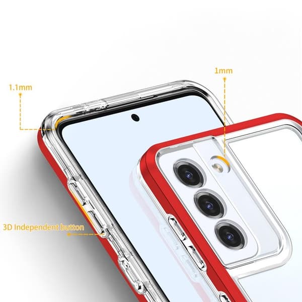 Galaxy S21 Plus 5G Skal Clear 3in1 - Röd