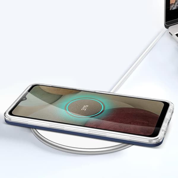 Galaxy A12 5G Skal Clear 3in1 - Blå