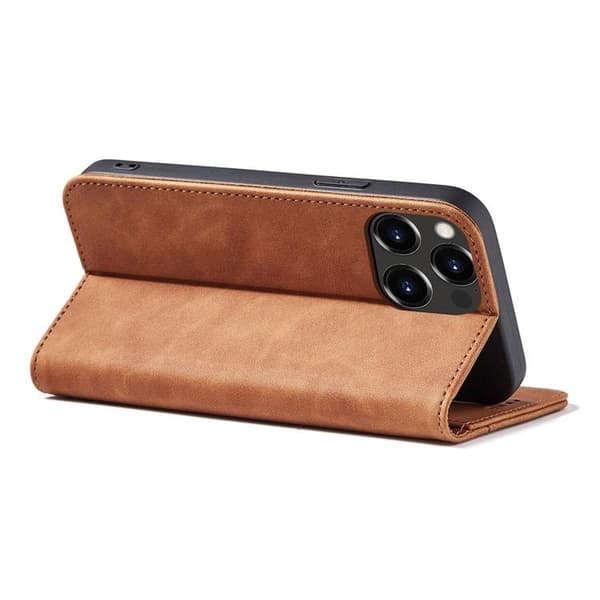iPhone 13 Pro Plånboksfodral Magnet Fancy - Brun