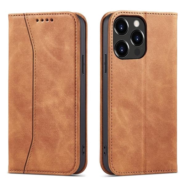 iPhone 13 Pro Plånboksfodral Magnet Fancy - Brun